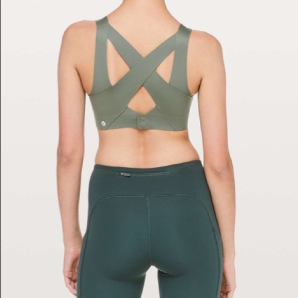 Lululemon Enlite Bra green musty meadow sports nwt - Picture 3 of 3